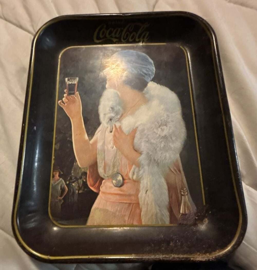 1973 Art Deco Coca-cola Decorative Tin Tray - ,